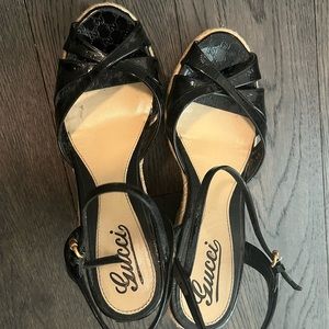 Gucci wedge sandals size 39 1/2